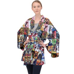 Comic Book Images Velvet Kimono Robe