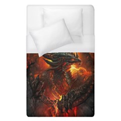 Dragon Legend Art Fire Digital Fantasy Duvet Cover (single Size) by Sudhe