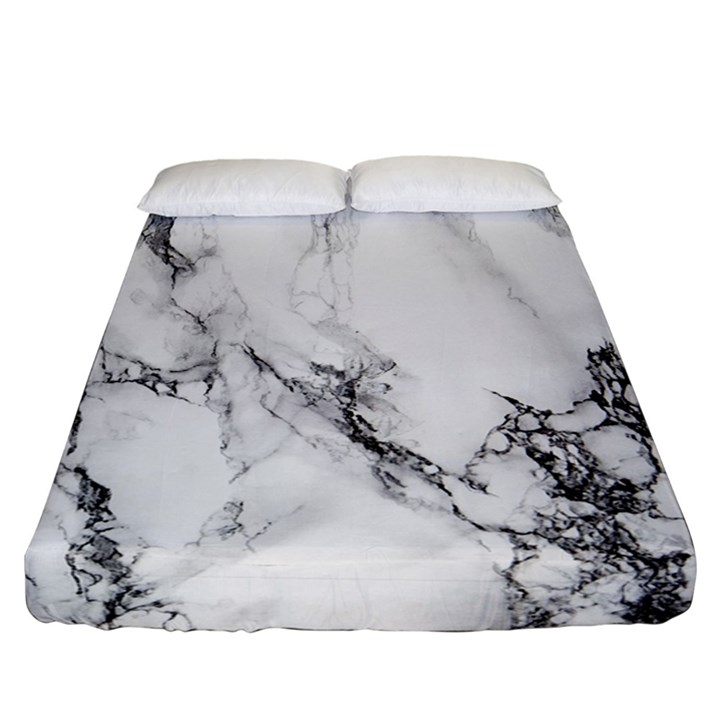 Marble Pattern Fitted Sheet (California King Size)