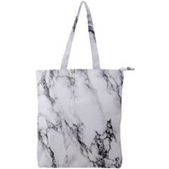 Marble Pattern Double Zip Up Tote Bag