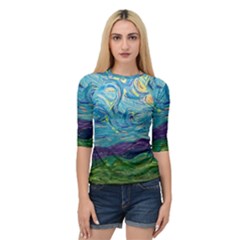 A Very Very Starry Night Quarter Sleeve Raglan Tee