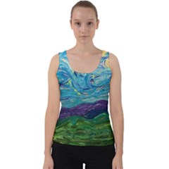 A Very Very Starry Night Velvet Tank Top by arwwearableart