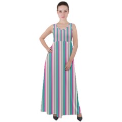 Candy Stripes 1 Empire Waist Velour Maxi Dress by retrotoomoderndesigns