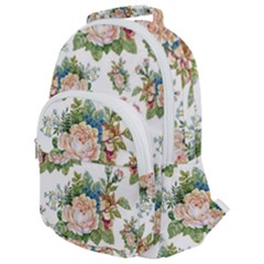 Summer flowers pattern Rounded Multi Pocket Backpack