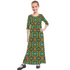 Ml 133 Kids  Quarter Sleeve Maxi Dress