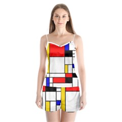 Bauhouse Mondrian Style Satin Pajamas Set by lucia