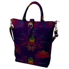 Boho Hamsa Mandala Buckle Top Tote Bag