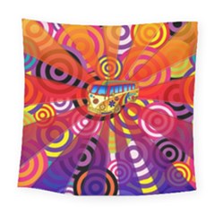 Boho Hippie Bus Square Tapestry (large) by lucia