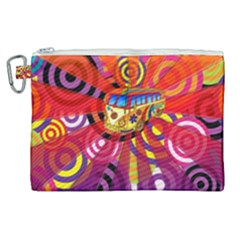 Boho Hippie Bus Canvas Cosmetic Bag (xl) by lucia