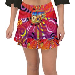 Boho Hippie Bus Fishtail Mini Chiffon Skirt by lucia