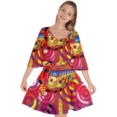 Boho Hippie Bus Velour Kimono Dress by lucia