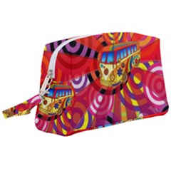 Boho Hippie Bus Wristlet Pouch Bag (large) by lucia