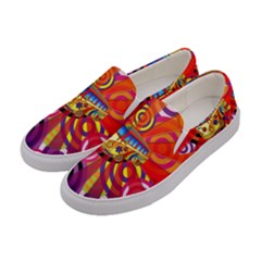 Boho Hippie Bus Women s Canvas Slip Ons by lucia