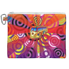 Boho Hippie Bus Canvas Cosmetic Bag (xxl) by lucia