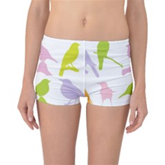 Bird Watching - Colorful Pastel Boyleg Bikini Bottoms by WensdaiAmbrose