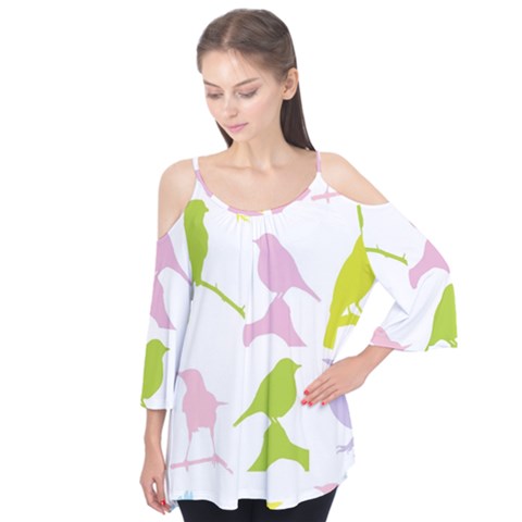 Bird Watching - Colorful Pastel Flutter Tees by WensdaiAmbrose