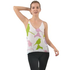 Bird Watching - Colorful Pastel Chiffon Cami by WensdaiAmbrose