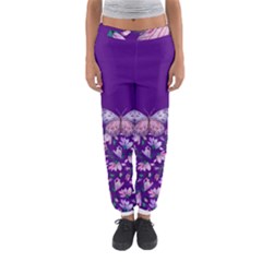 Purple Spring Butterfly Women s Jogger Sweatpants by lucia