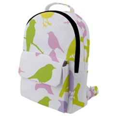 Bird Watching - Colorful Pastel Flap Pocket Backpack (small) by WensdaiAmbrose