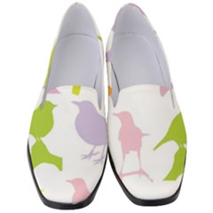 Bird Watching - Colorful Pastel Women s Classic Loafer Heels by WensdaiAmbrose