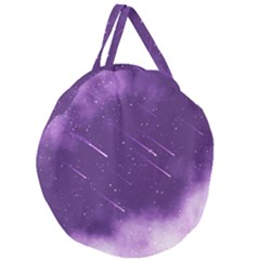 Meteors Giant Round Zipper Tote by bunart