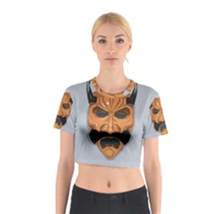 Mask India South Culture Cotton Crop Top by Sudhe