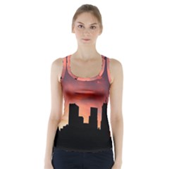 Skyline Panoramic City Architecture Racer Back Sports Top