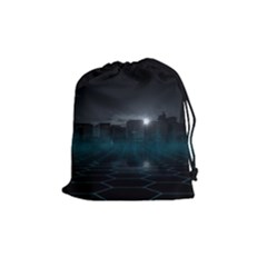 Skyline Night Star Sky Moon Sickle Drawstring Pouch (medium) by Sudhe