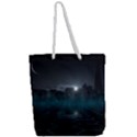 Skyline Night Star Sky Moon Sickle Full Print Rope Handle Tote (Large) View2