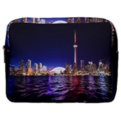 Toronto City Cn Tower Skydome Make Up Pouch (large) by Sudhe