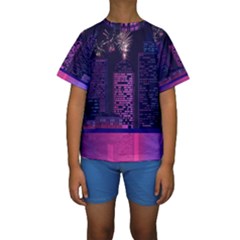 Architecture Home Skyscraper Kids  Short Sleeve Swimwear by Sudhe