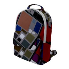 Abstract Composition Flap Pocket Backpack (large) by Sudhe