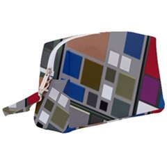 Abstract Composition Wristlet Pouch Bag (large) by Sudhe