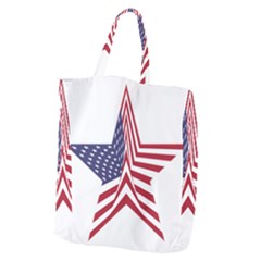 A Star With An American Flag Pattern Giant Grocery Tote by Sudhe