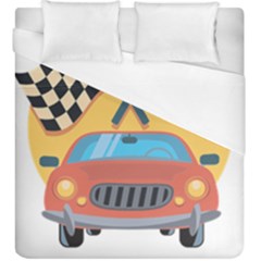 Automobile Car Checkered Drive Duvet Cover (king Size)