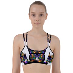 Abstract Animal Art Butterfly Line Them Up Sports Bra by Sudhe