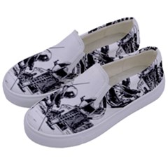 Apollo Moon Landing Nasa Usa Kids  Canvas Slip Ons by Sudhe