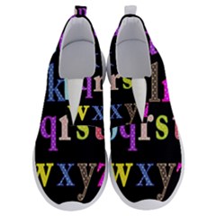 Alphabet Letters Colorful Polka Dots Letters In Lower Case No Lace Lightweight Shoes by Sudhe