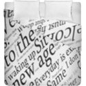 Abstract Minimalistic Text Typography Grayscale Focused Into Newspaper Duvet Cover Double Side (King Size) View1