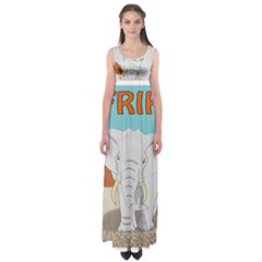 Africa Elephant Animals Animal Empire Waist Maxi Dress by Sudhe