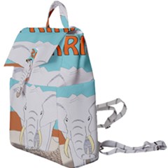 Africa Elephant Animals Animal Buckle Everyday Backpack by Sudhe
