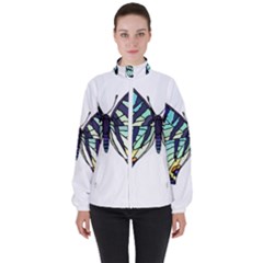 A Colorful Butterfly High Neck Windbreaker (Women)