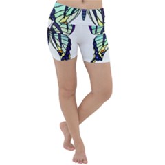 A Colorful Butterfly Lightweight Velour Yoga Shorts by Sudhe