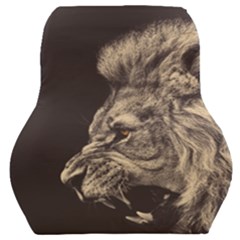 Angry Male Lion Car Seat Back Cushion  by Sudhe