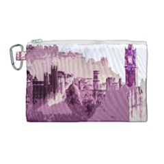 Abstract Painting Edinburgh Capital Of Scotland Canvas Cosmetic Bag (large) by Sudhe
