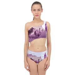 Abstract Painting Edinburgh Capital Of Scotland Spliced Up Two Piece Swimsuit