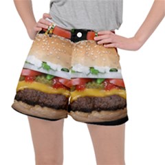 Abstract Barbeque Bbq Beauty Beef Stretch Ripstop Shorts by Sudhe