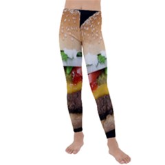 Abstract Barbeque Bbq Beauty Beef Kids  Lightweight Velour Leggings by Sudhe