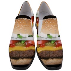 Abstract Barbeque Bbq Beauty Beef Slip On Heel Loafers by Sudhe