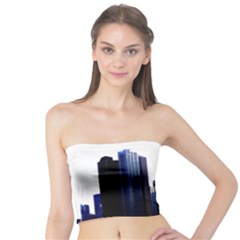 Abstract Of Downtown Chicago Effects Tube Top by Sudhe